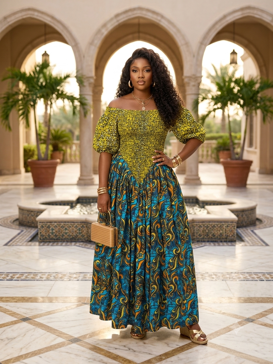 ankara dress F62G (Ankara dress) – IDJ Stock:Made-to-Order character_lilo-&-stitch Internet questions whether mother-of-the-bride's Clothes A stylish and casual