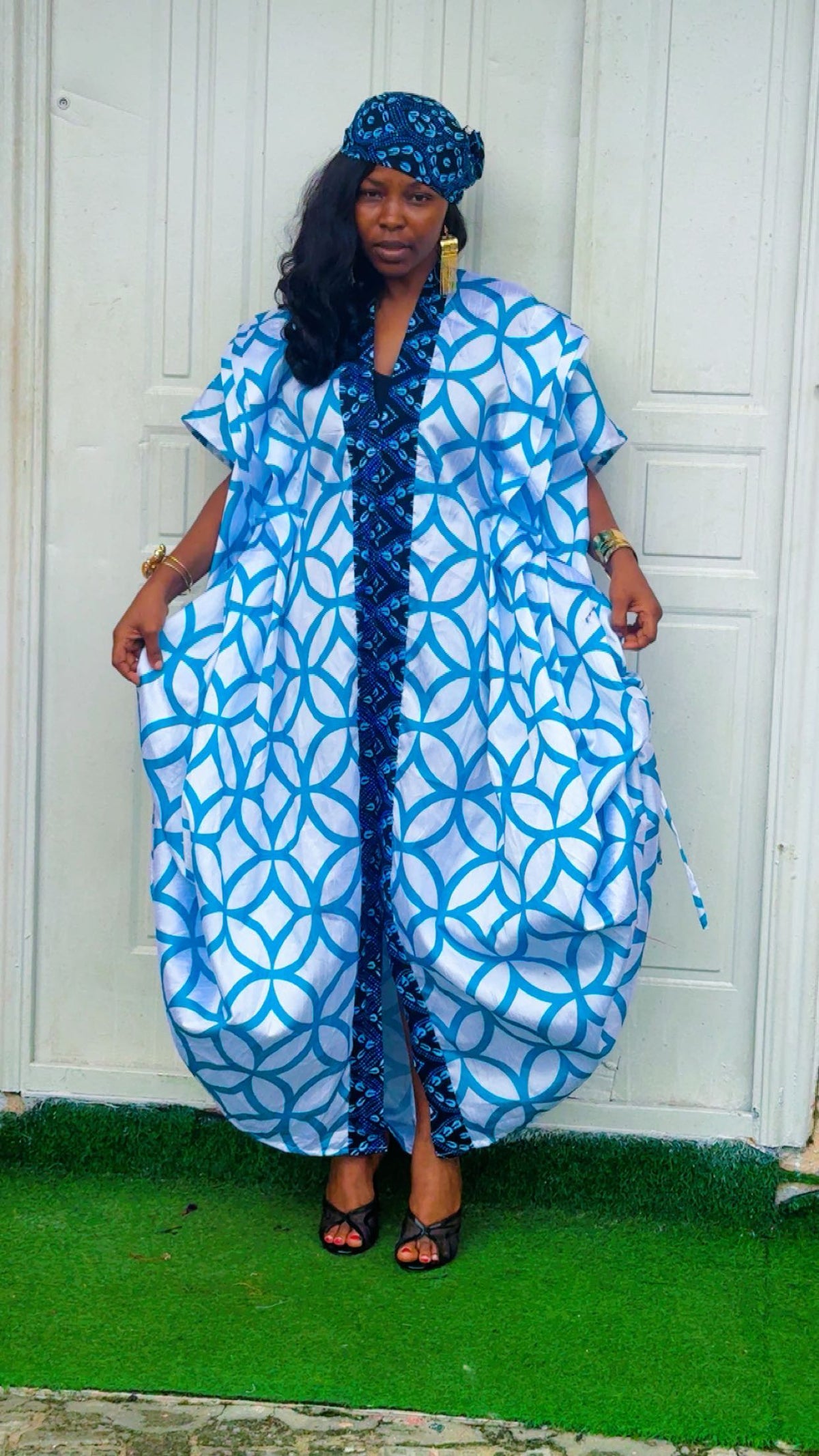 P89Q Raw silk and Ankara