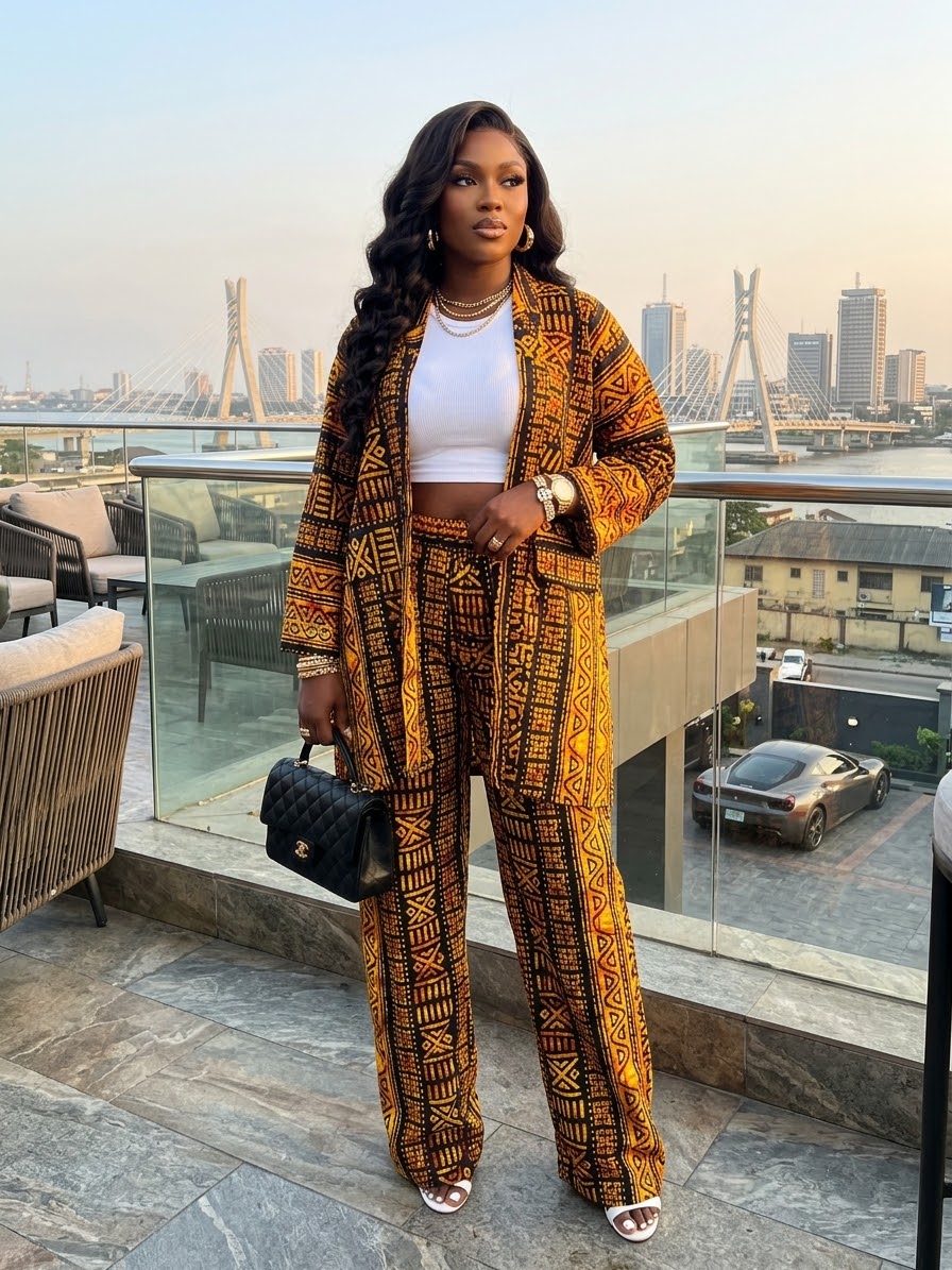 D77E (Ankara two piece )