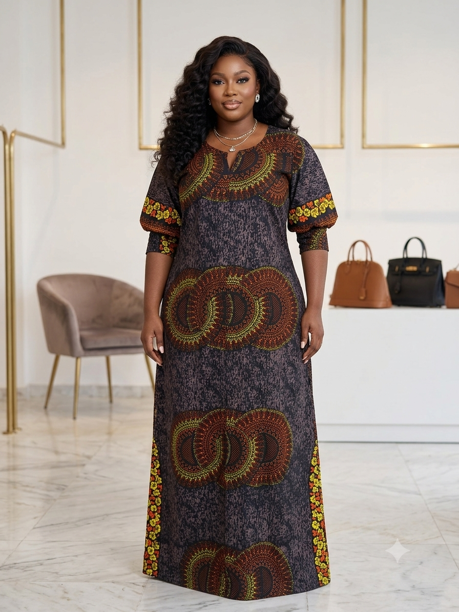 H66I (Ankara long dress)