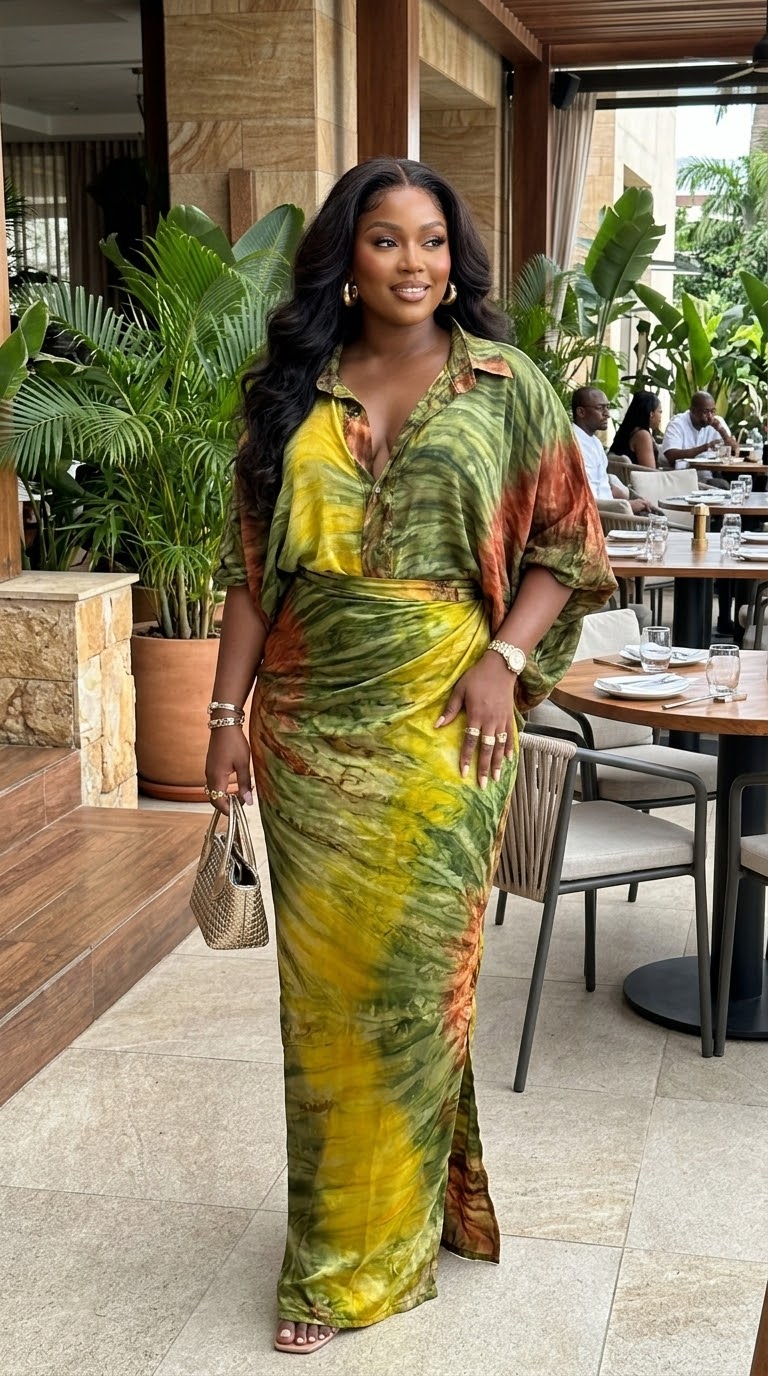 G88H Silk and chiffon set