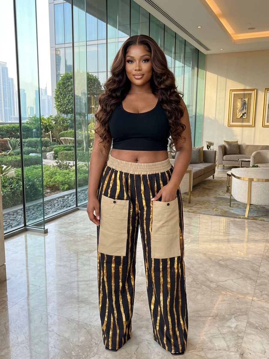 A69B (100%Asoke and Ankara trouser)