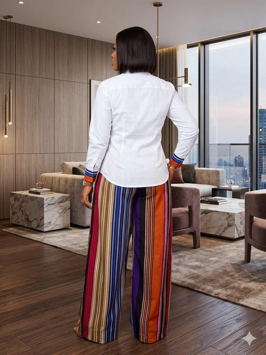 Z36A(ASOKE PANT AND WHITE SHIRT)