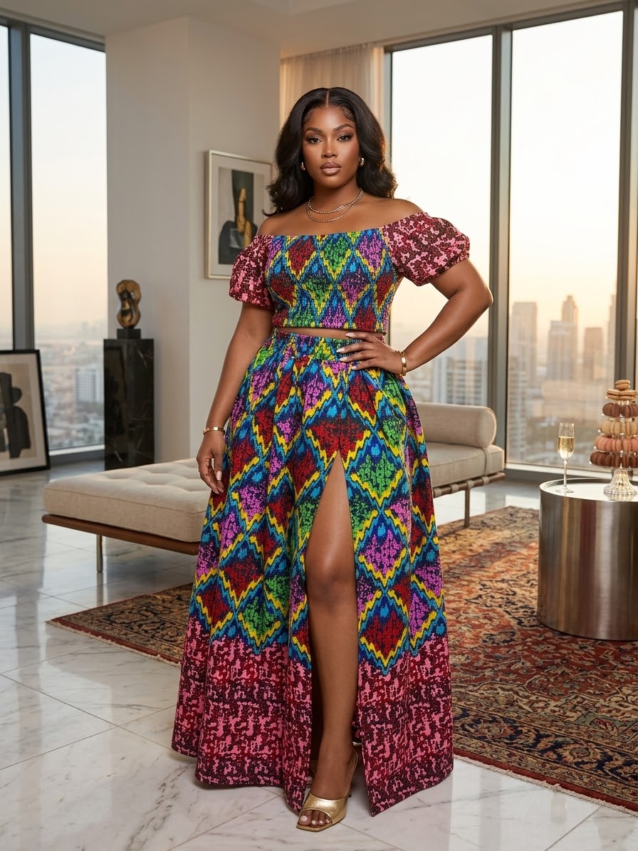 U74V  (Ankara dress)