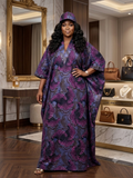 Q63R (Ankara dress with stones )