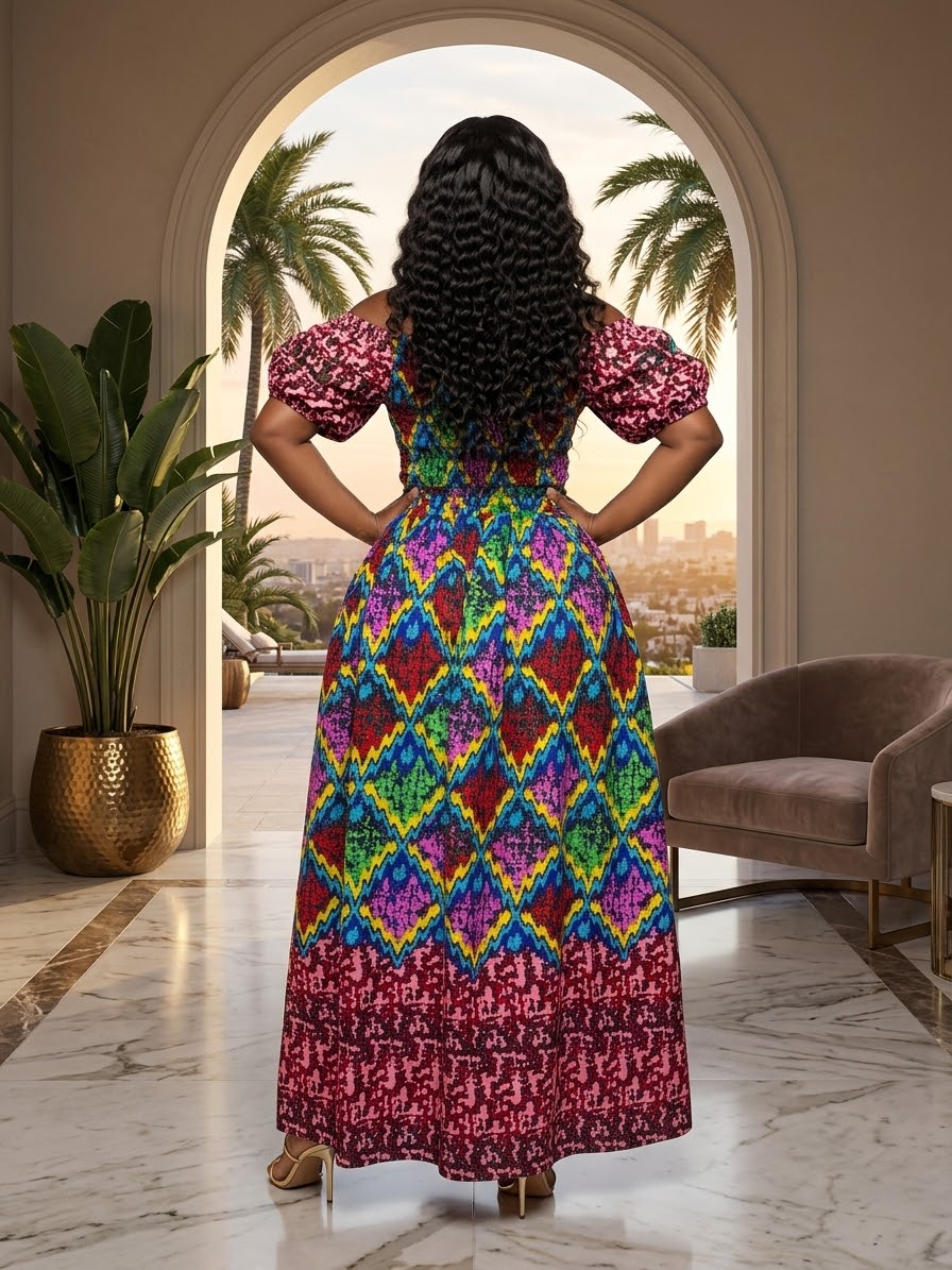 U74V  (Ankara dress)