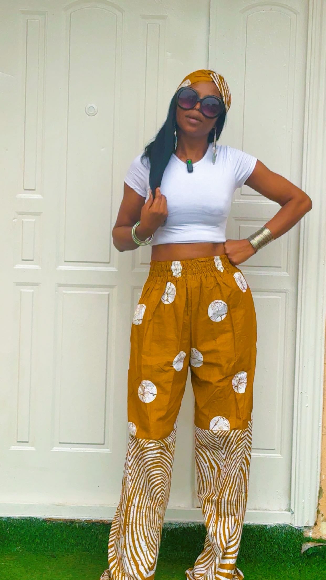 D9E(ANKARA PANT/BOW )(100% COTTON)