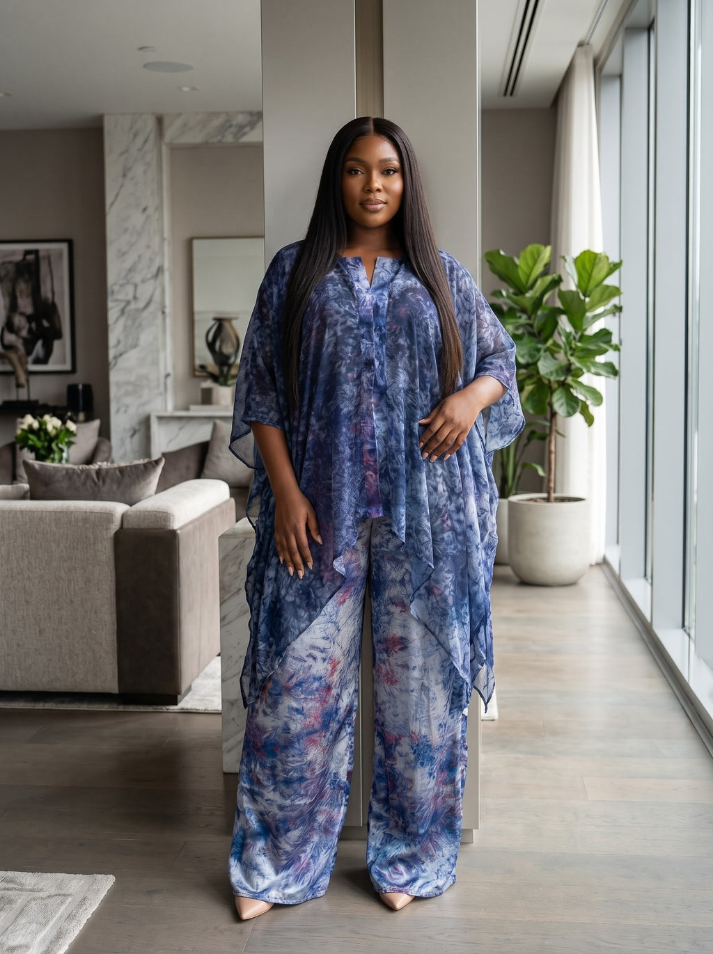 X90Y Silk and Chiffon set