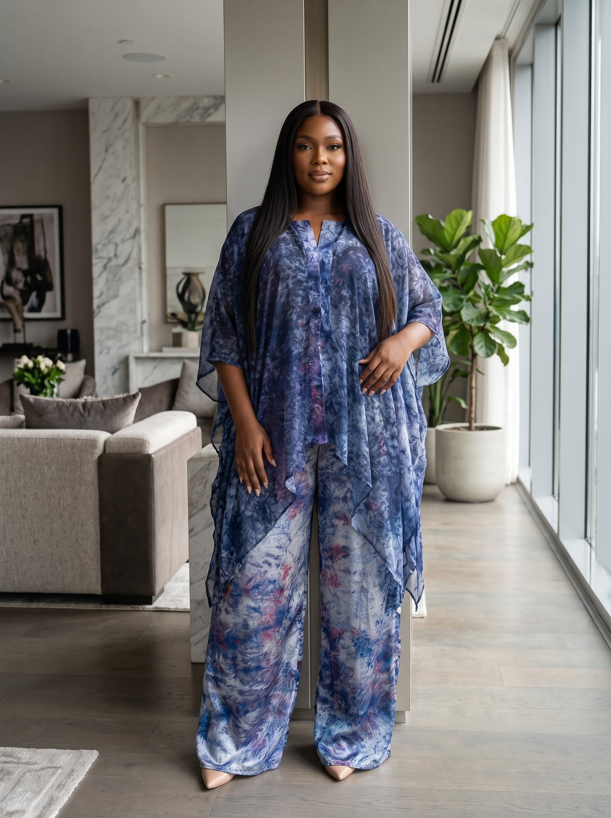 X90Y Silk and Chiffon set