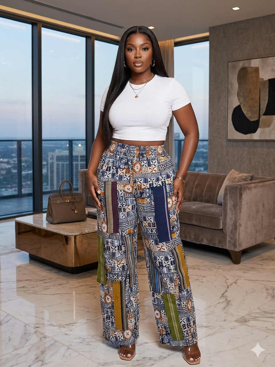 P55Q (Ankara Asoke pant)