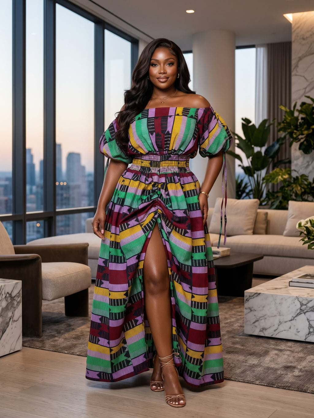 Q90R Ankara  dress