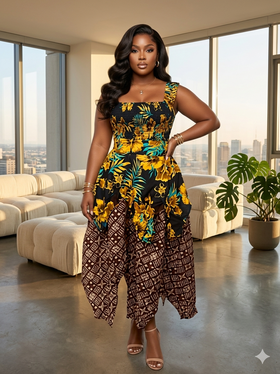 M55N (Ankara Top and Skirt)
