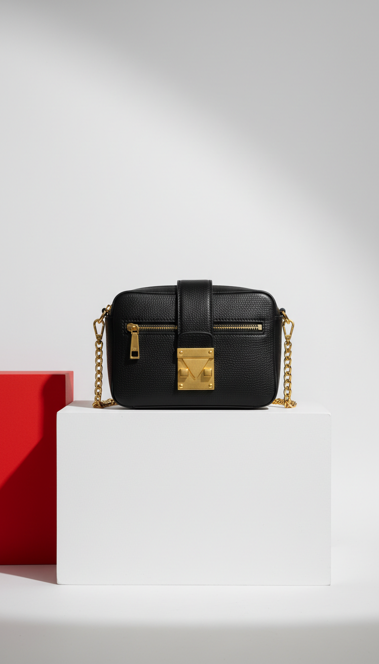 Crossbody Bag with Radiant Gold Hardware