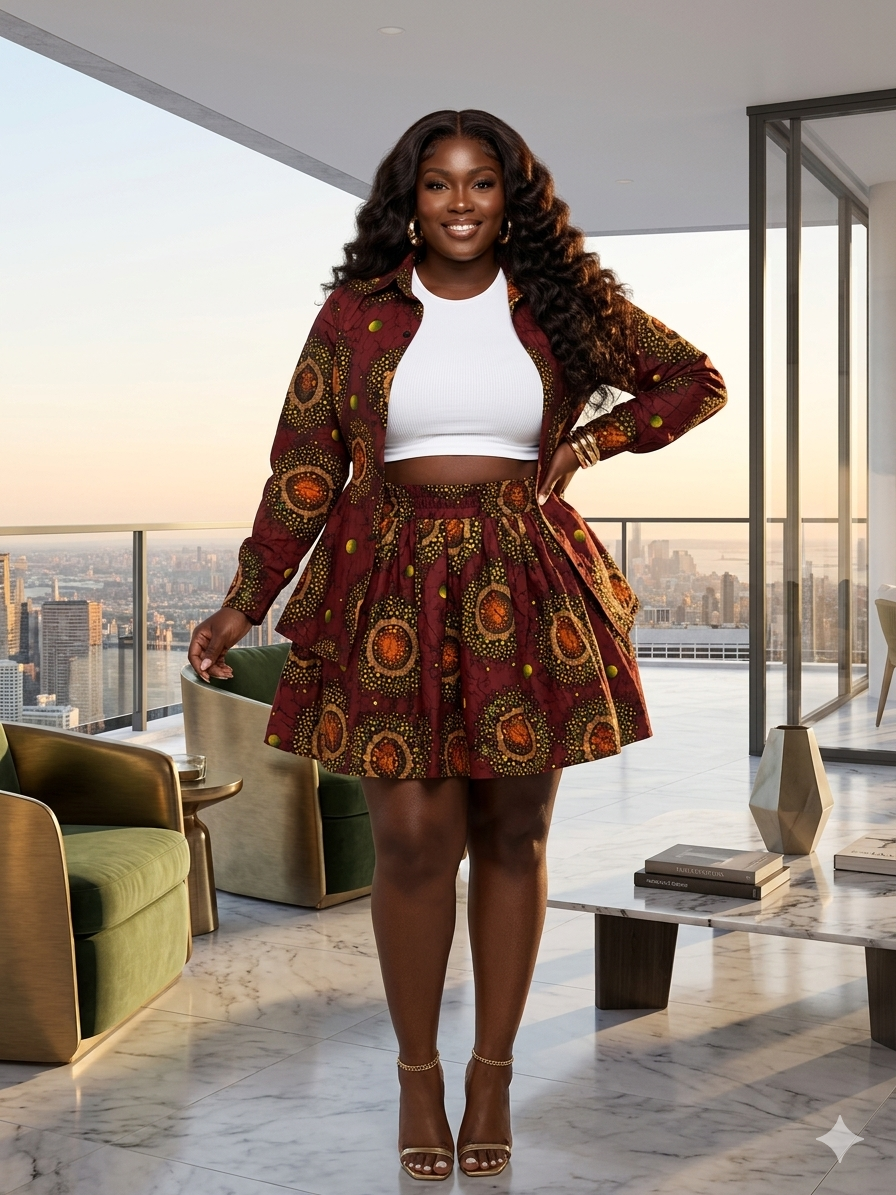 P48Q(TWO PIECE SKIRT AND TOP)