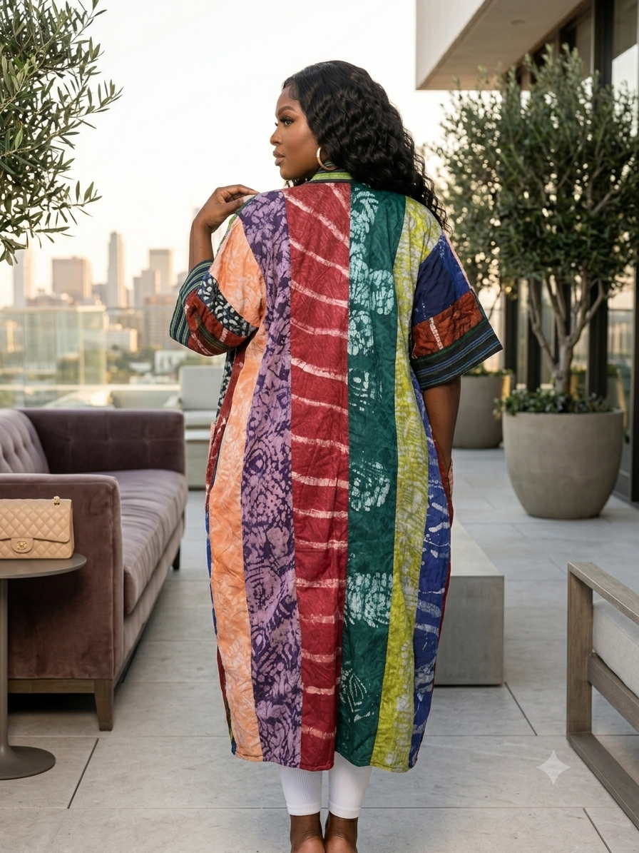 N61O (Adire and Asoke kimono)