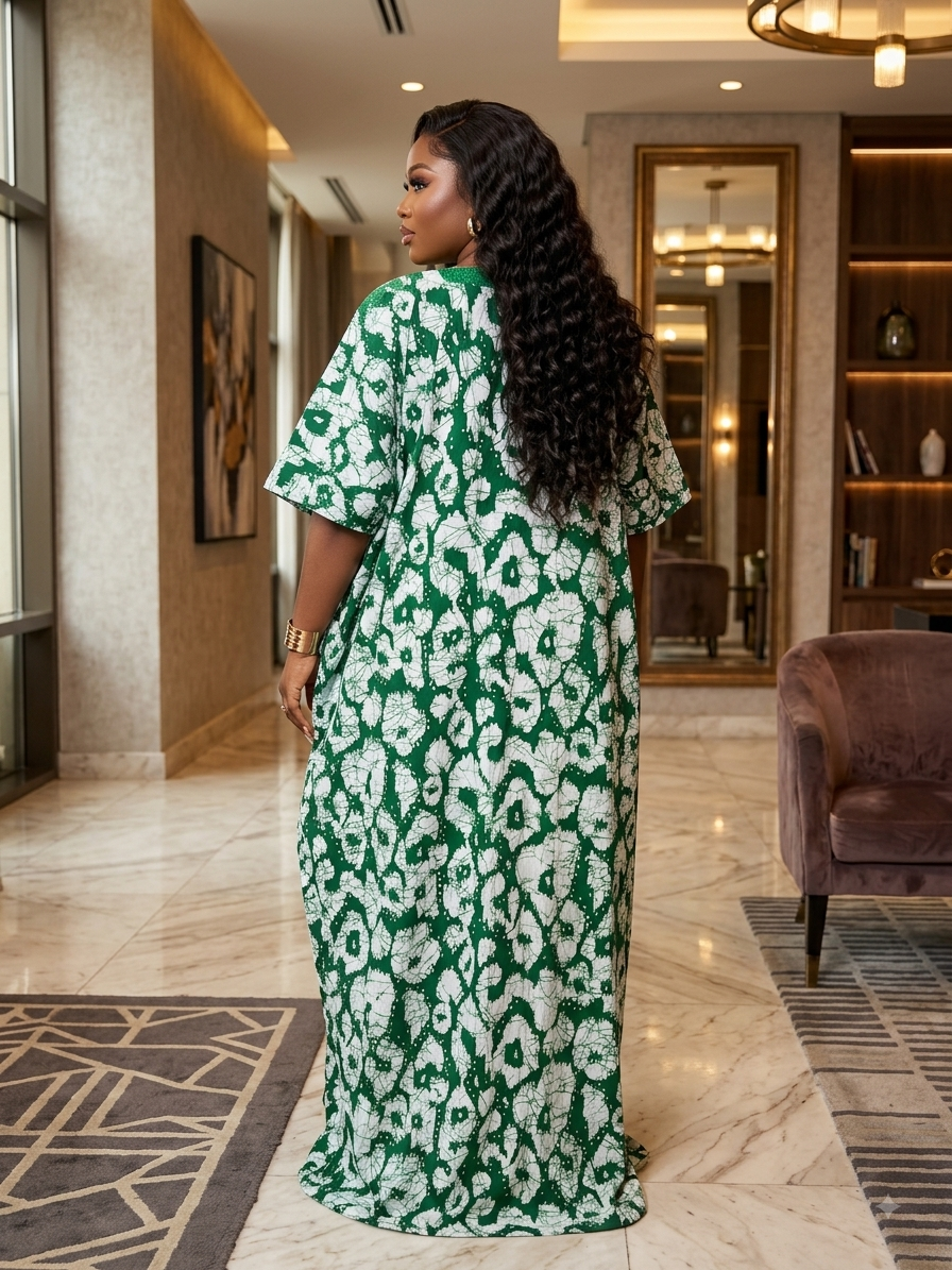 P70Q (Ankara with embroidery dress )