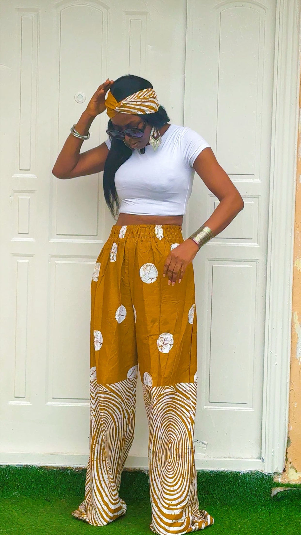 D9E(ANKARA PANT/BOW )(100% COTTON)