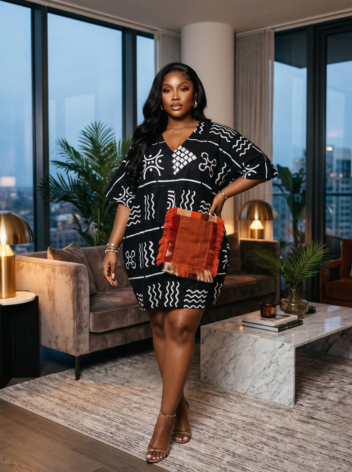 R90S 100% Ankara and Asoke dress
