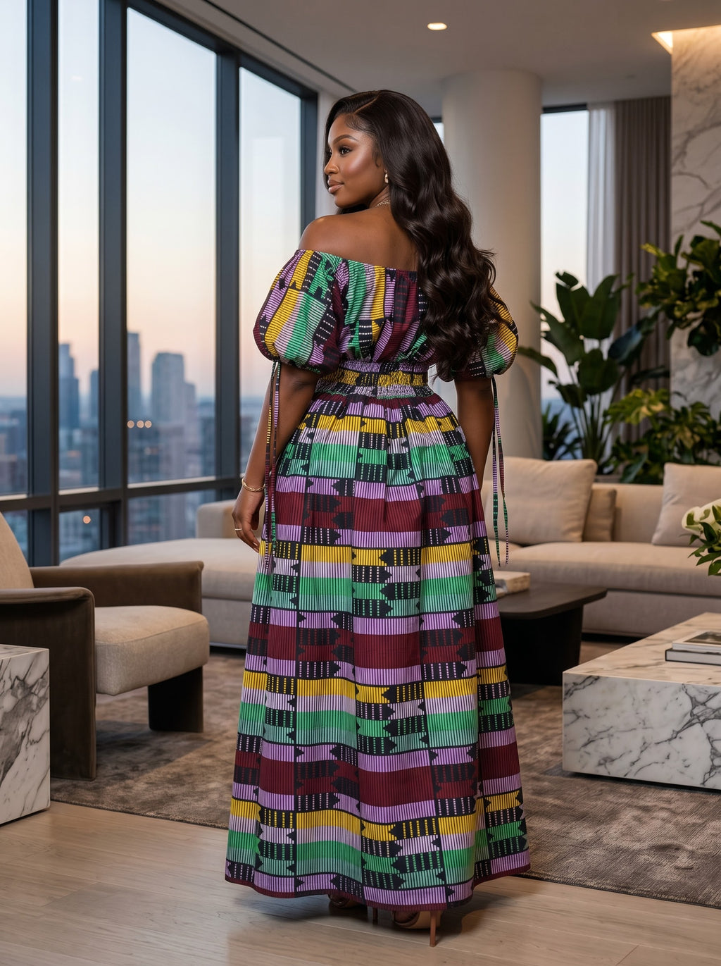 Q90R Ankara  dress