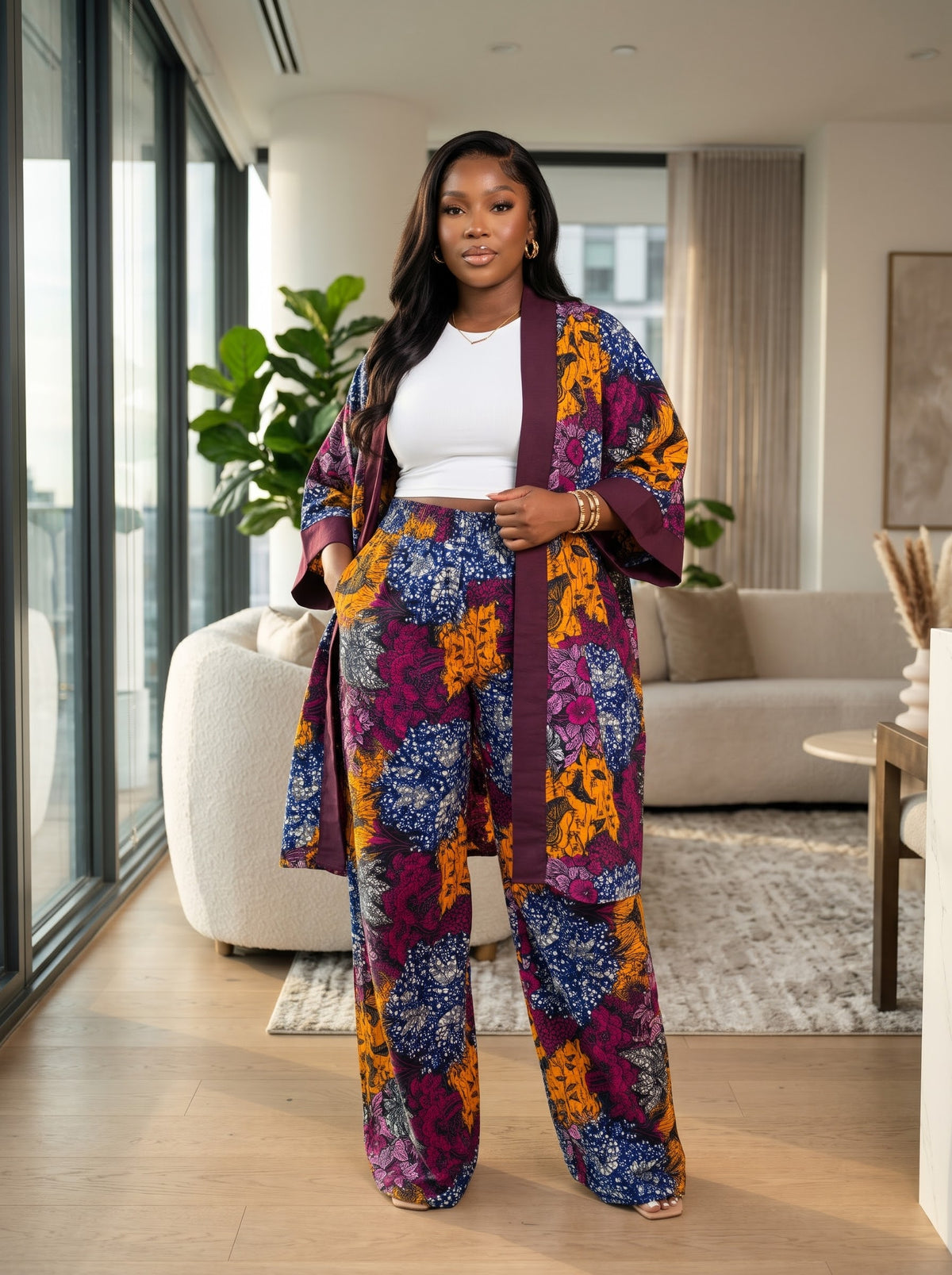 A92B 100 %cotton Ankara and Asoke set