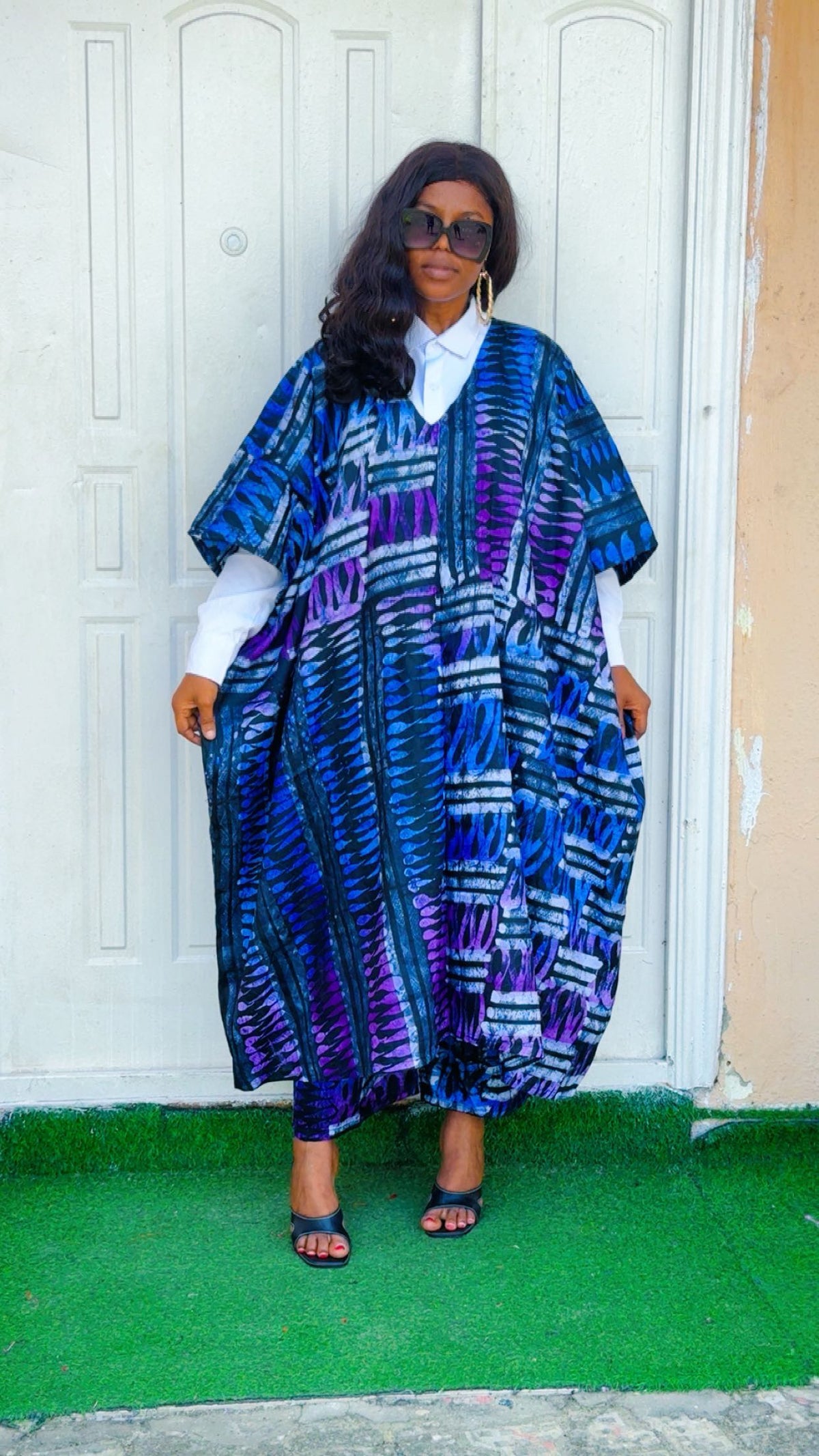 K86L 100% cotton Ankara set with white shirt