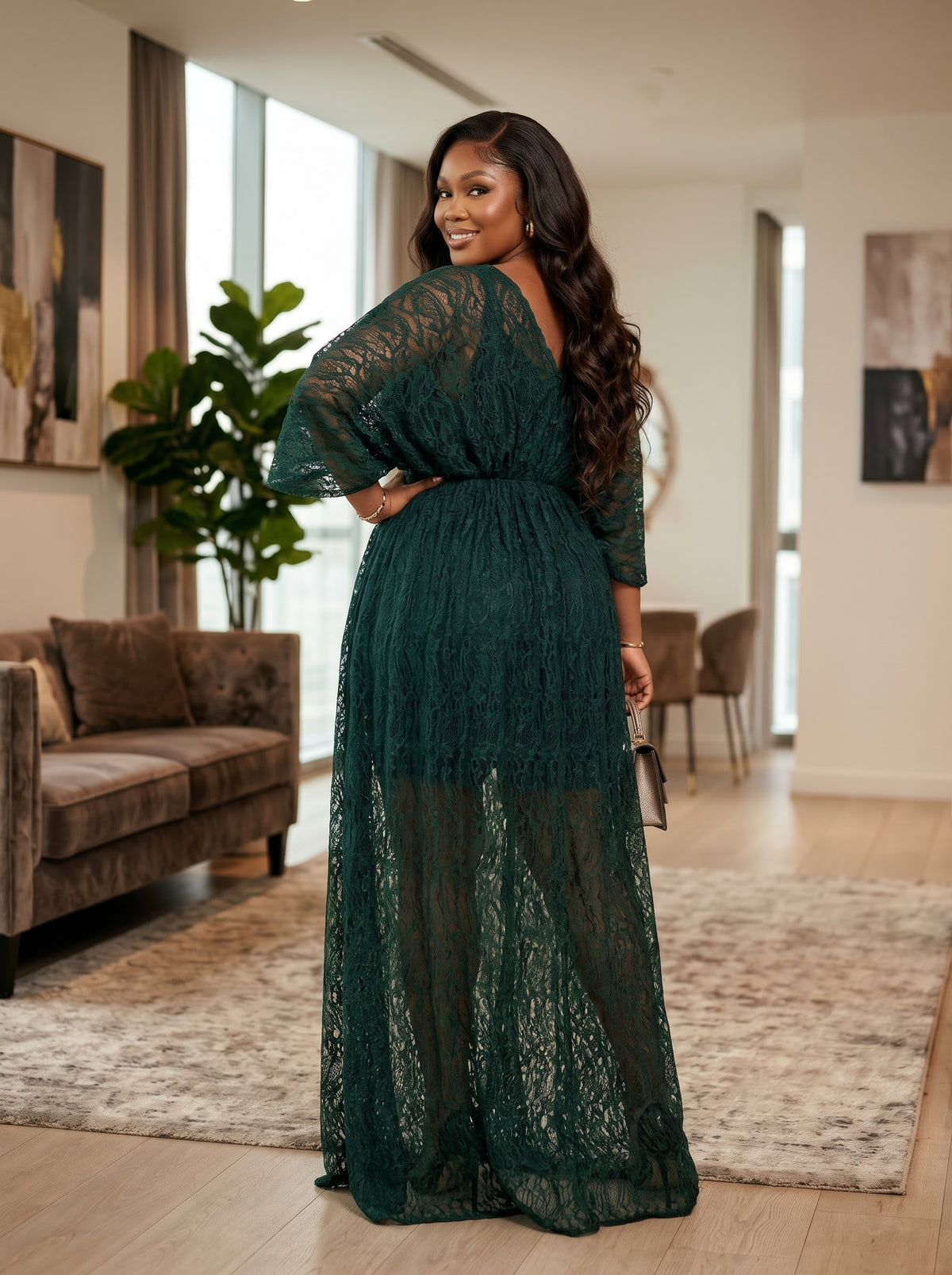 Q92R Santini lacedress it comes with inner