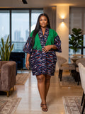 E90F 100% cottonAnkara and Asoke dress