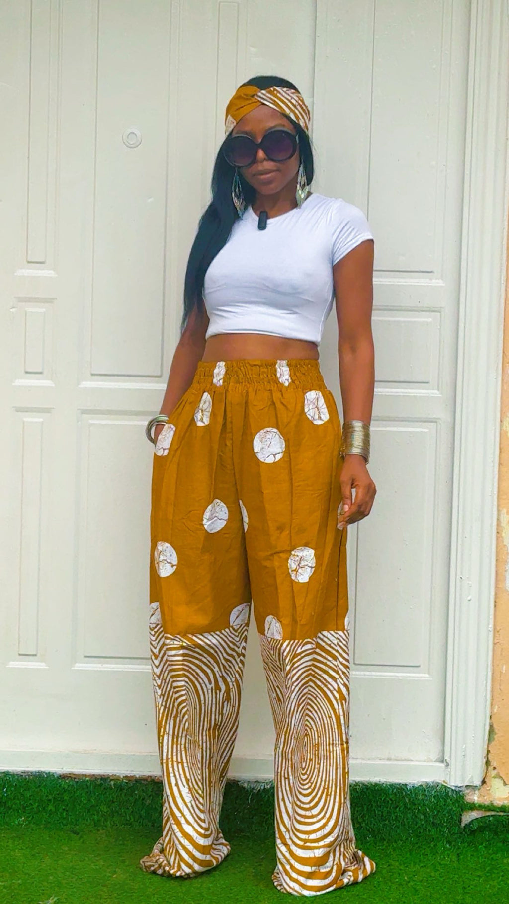 D9E(ANKARA PANT/BOW )(100% COTTON)