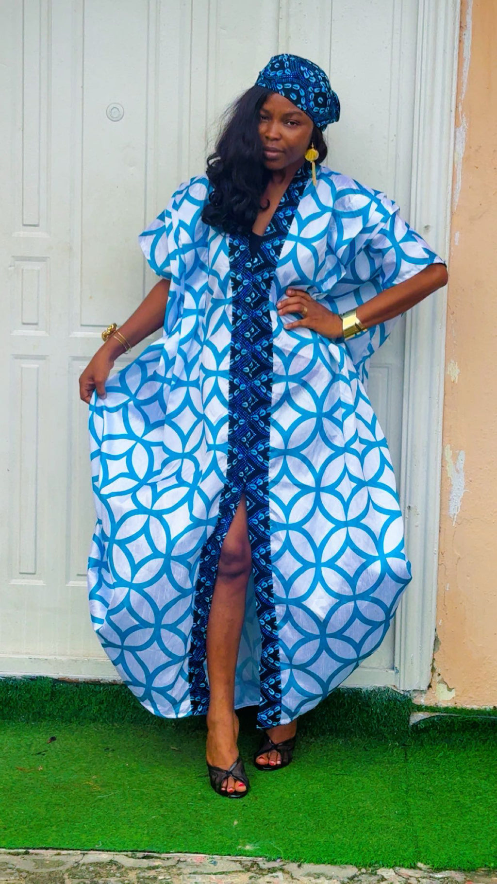 P89Q Raw silk and Ankara