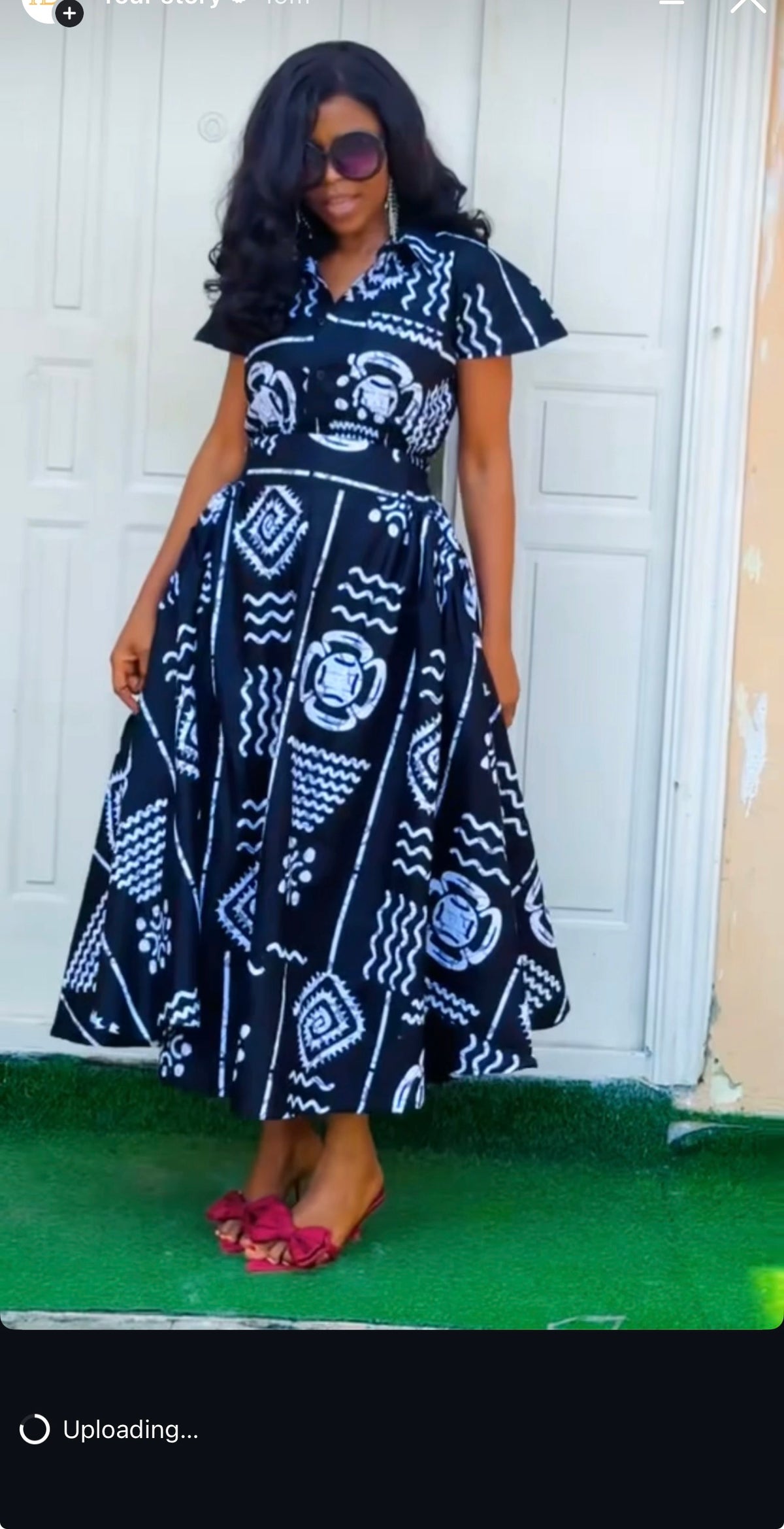 E93F 100%cotton Ankara two piece