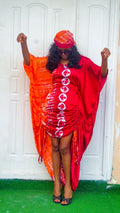 G93H Silk and chiffon bubu dress
