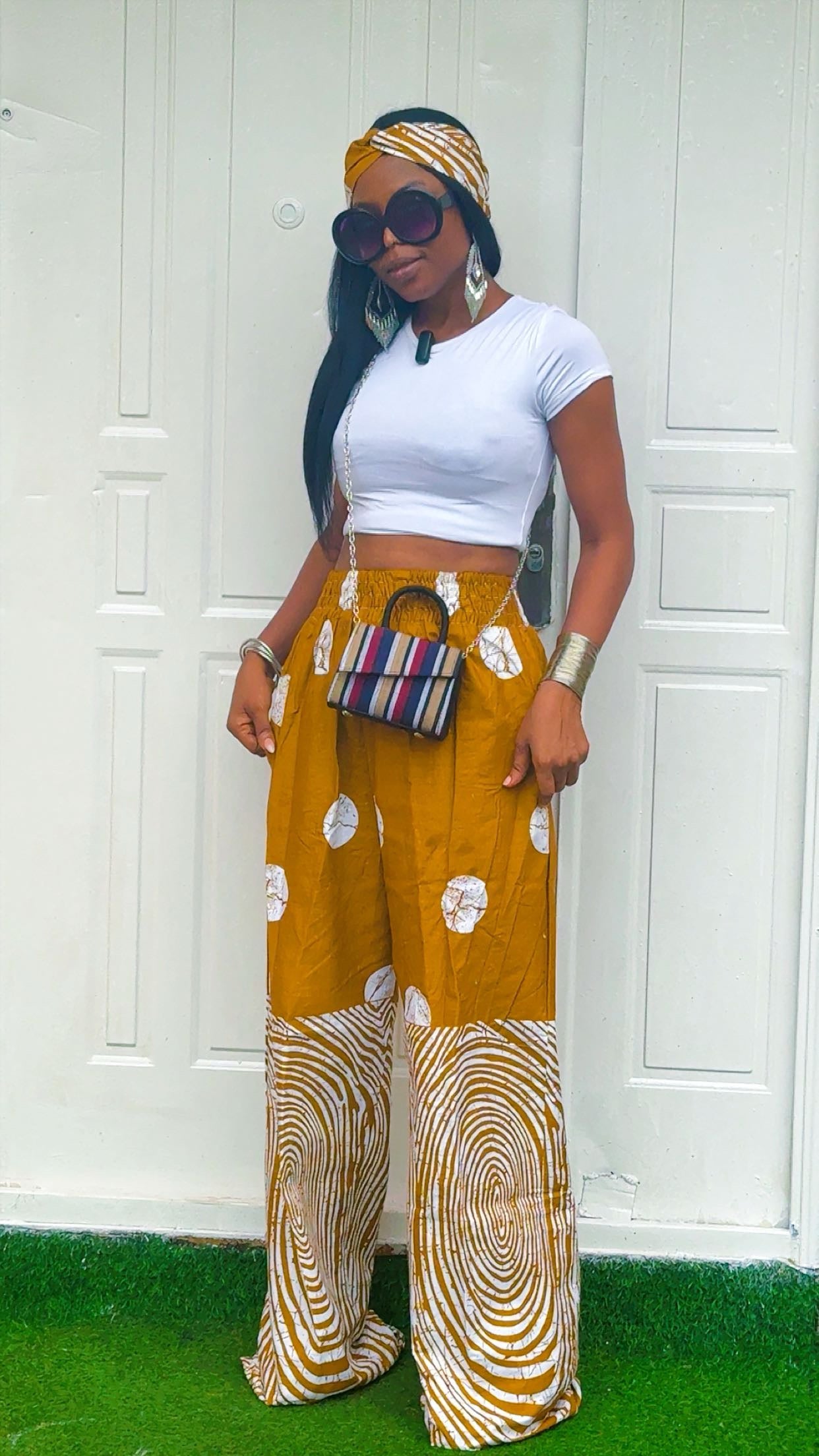 D9E(ANKARA PANT/BOW )(100% COTTON)