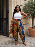 D36E(WHITE TOP AND ANKARA PANT)