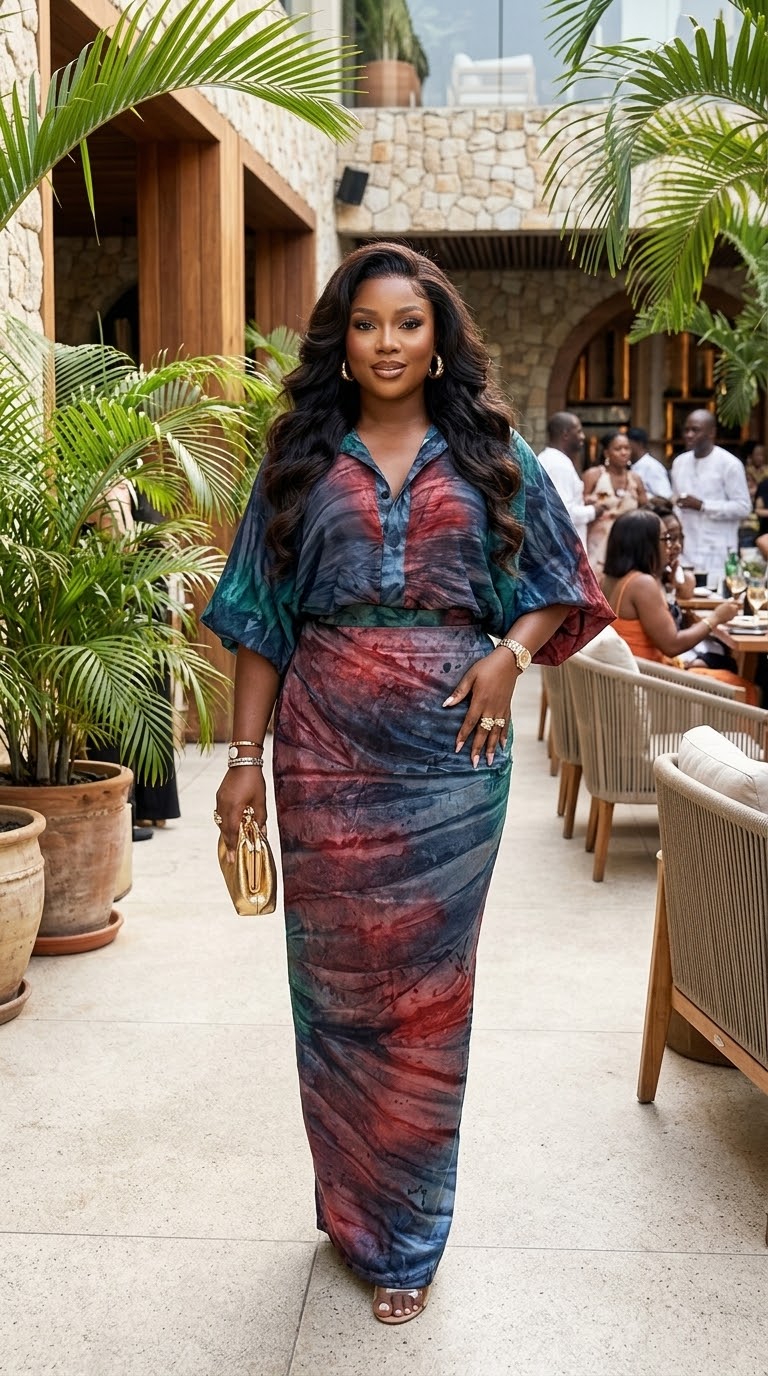 F88G Silk and chiffon set
