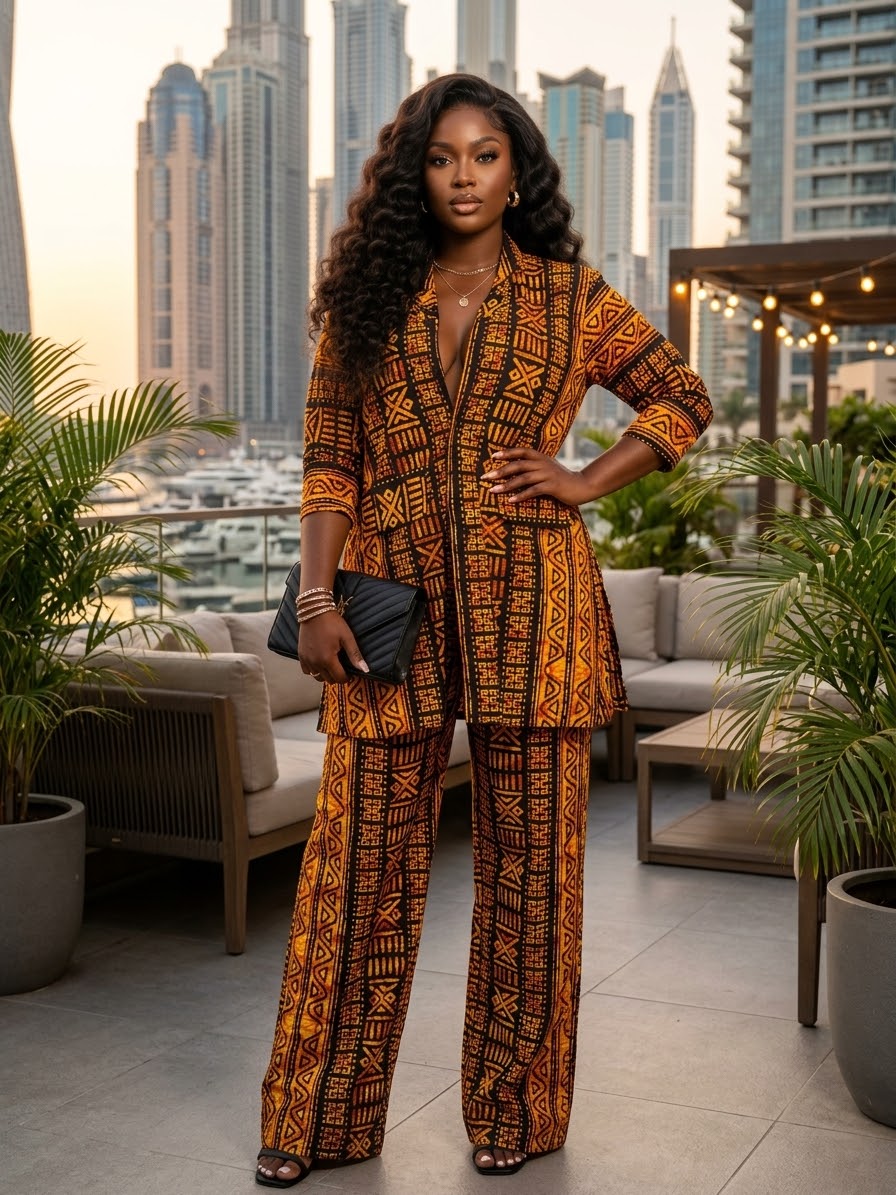 D77E (Ankara two piece )