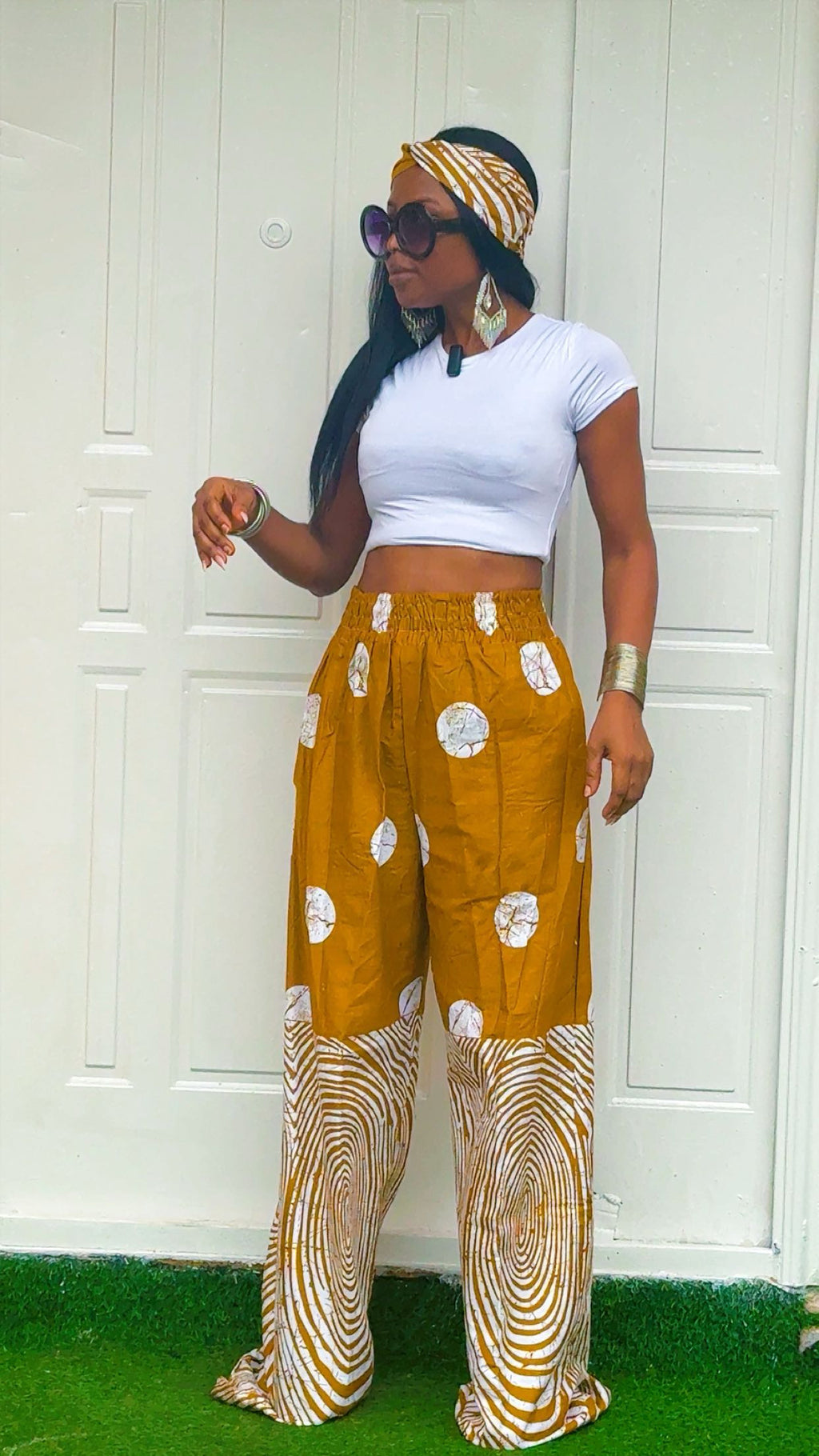 D9E(ANKARA PANT/BOW )(100% COTTON)