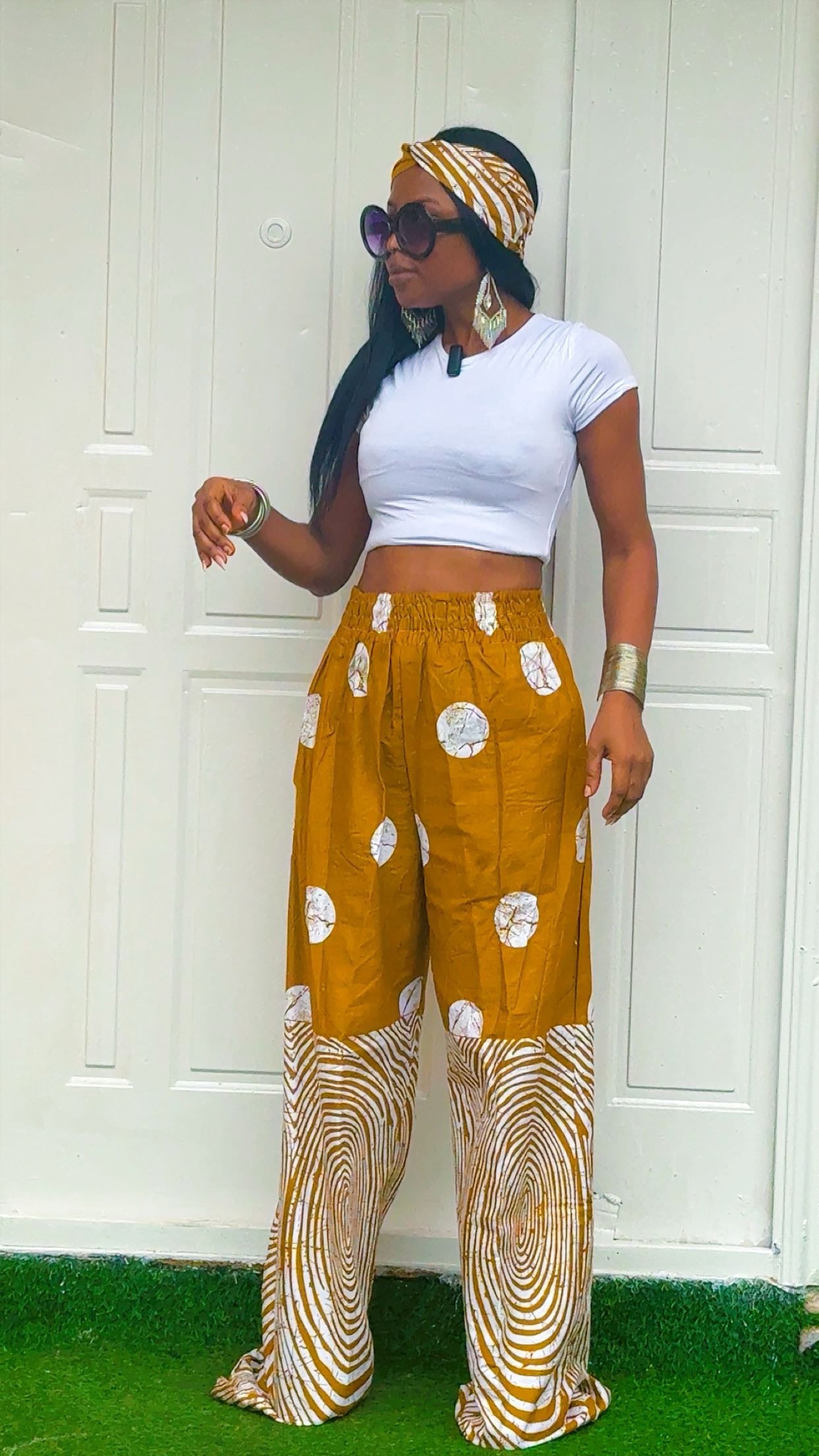 D9E(ANKARA PANT/BOW )(100% COTTON)