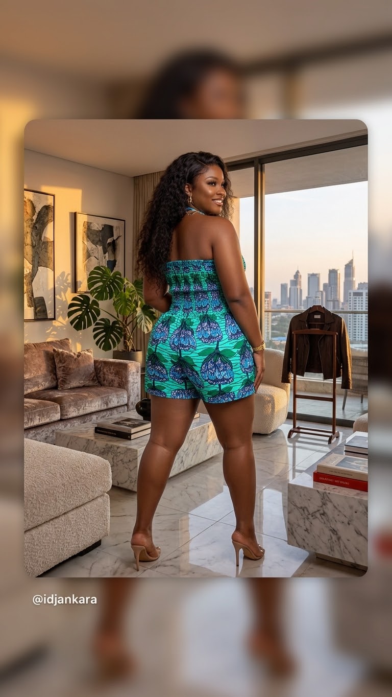 I78J (Ankara jumpsuit )