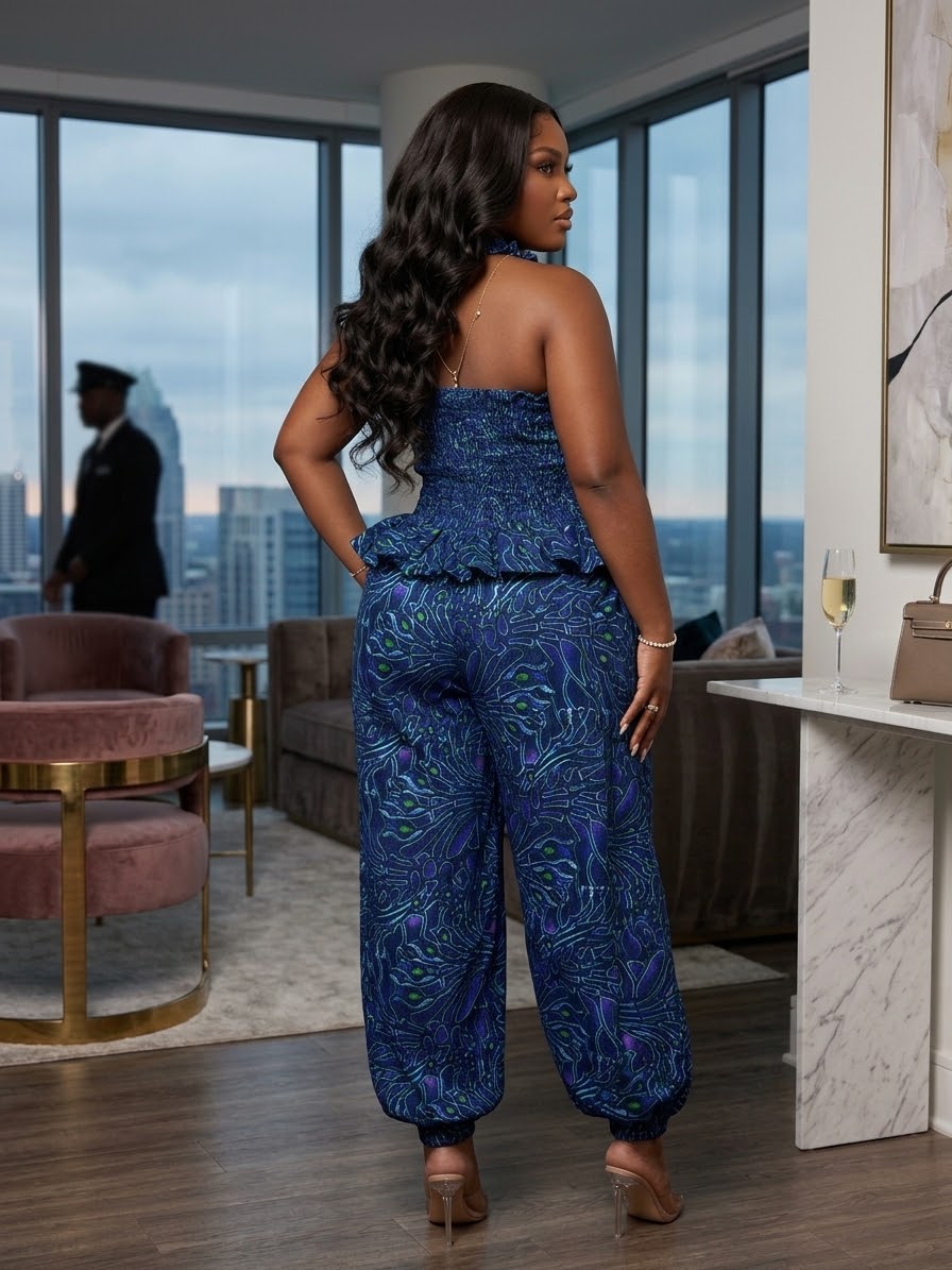 V82W Ankara jumpsuit