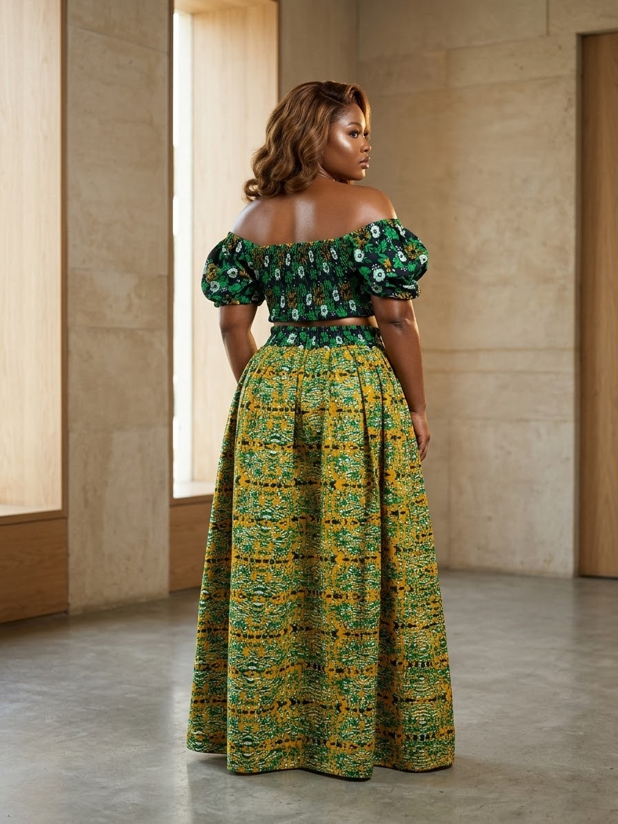 P73Q (Ankara Skirt and top )