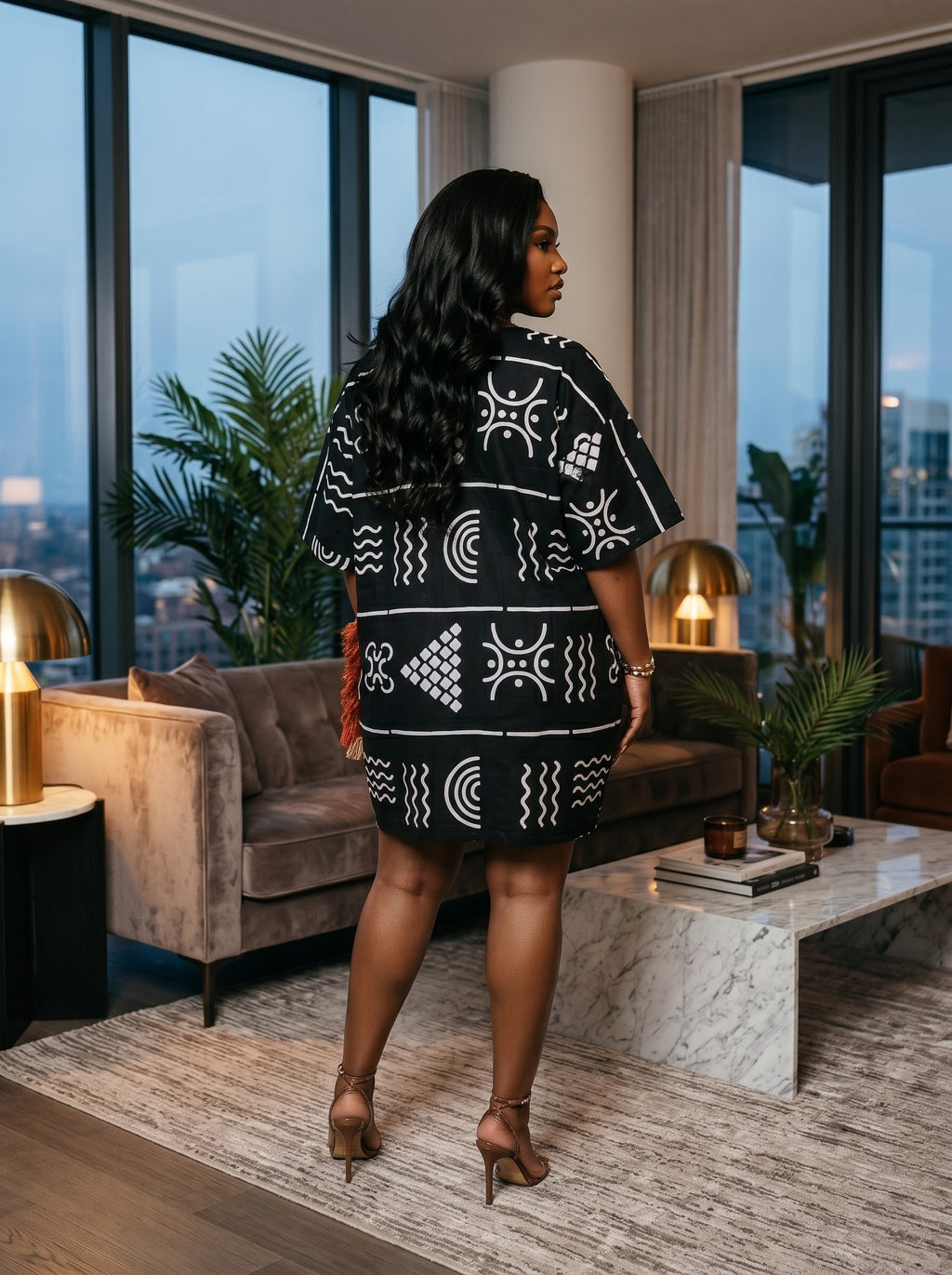 R90S 100% Ankara and Asoke dress