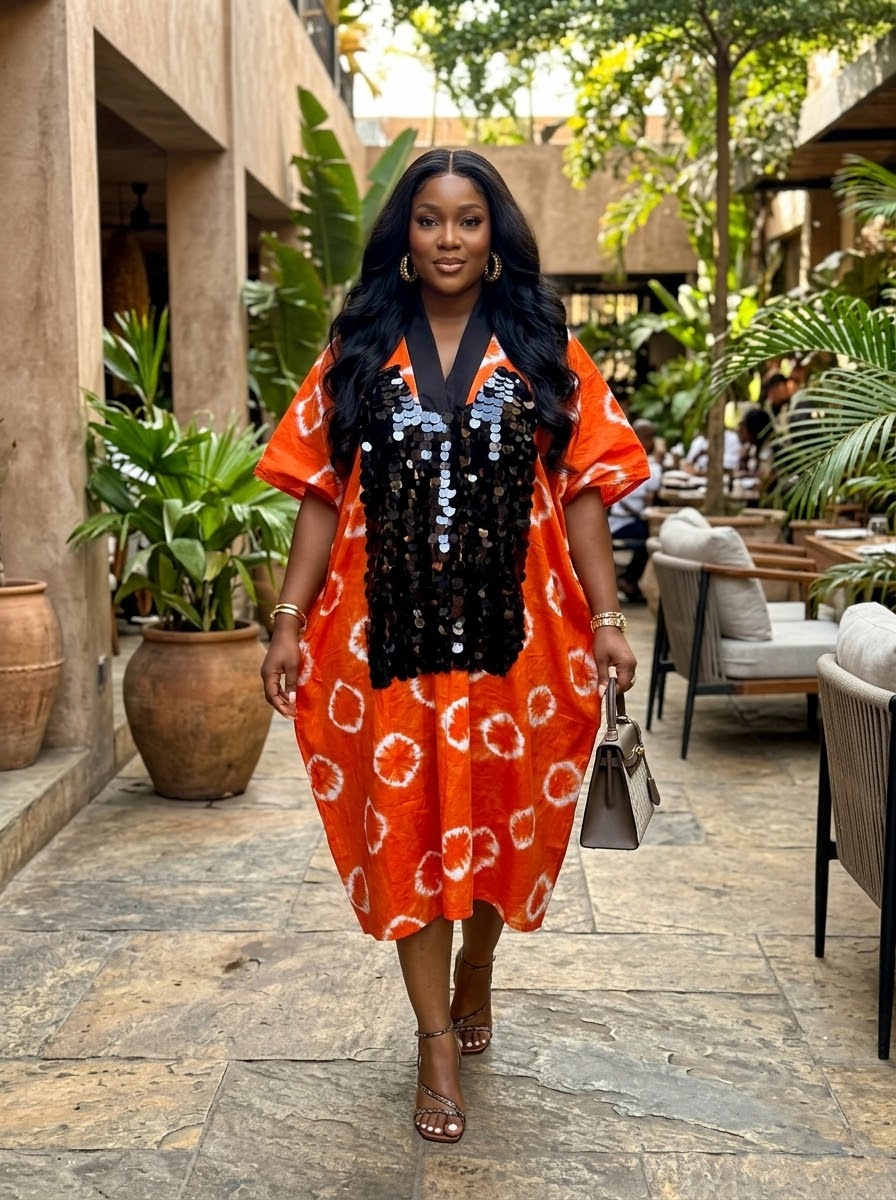 U87V 100% cotton Ankara dress