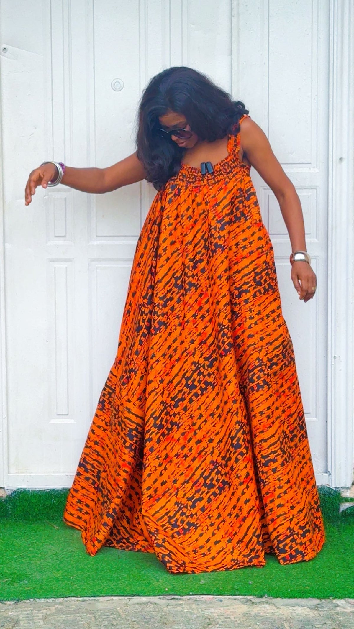 A89B Ankara dress
