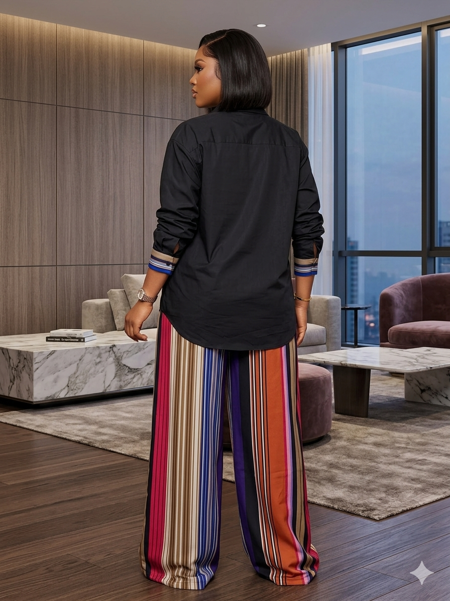 A37B(ASOKE PANT AND BLACK SHIRT)