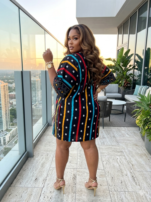 A41B(100% COTTON ANKARA AND ASOKE DRESS)