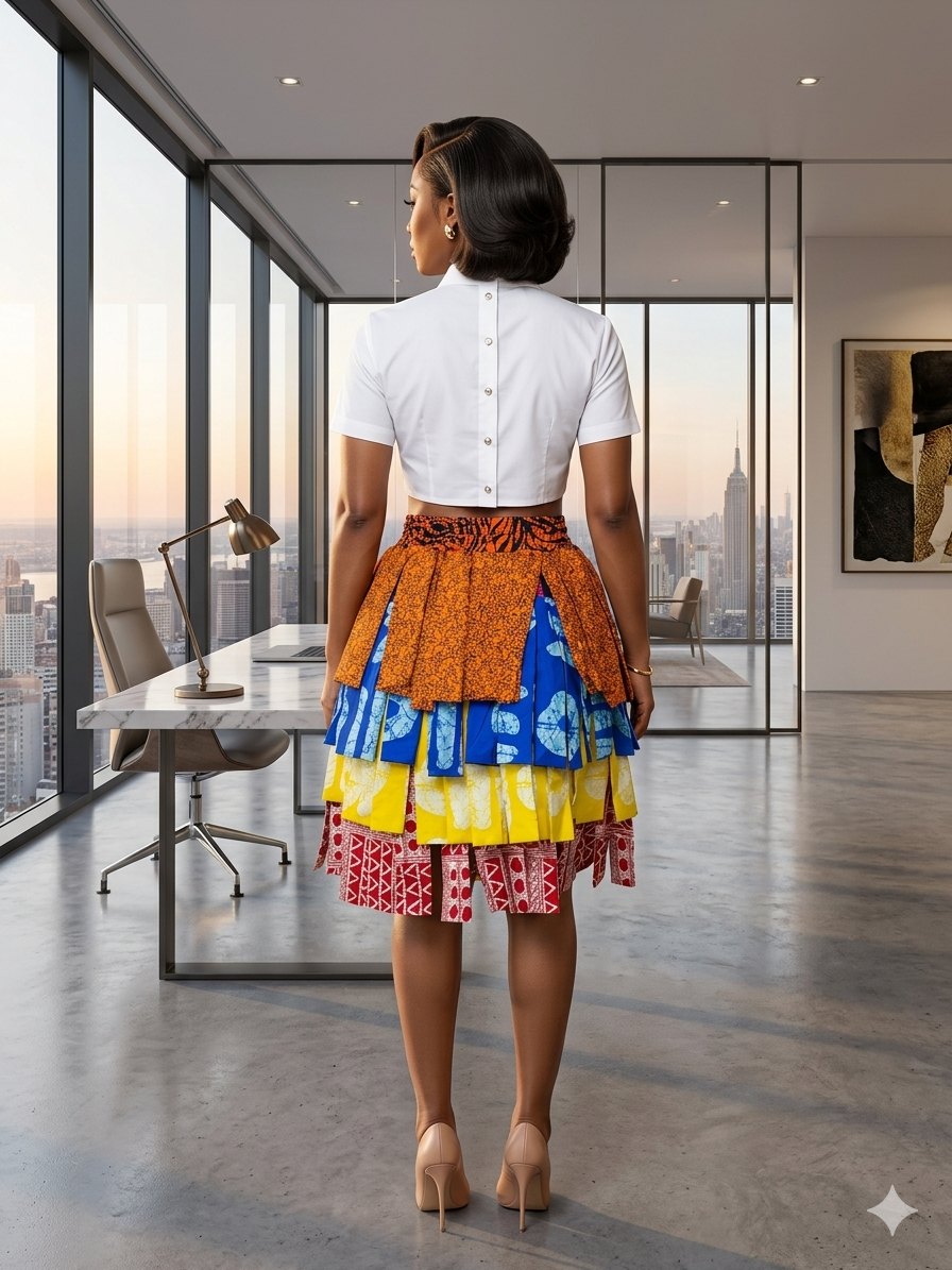 I42J(ANKARA PATCH SKIRT)