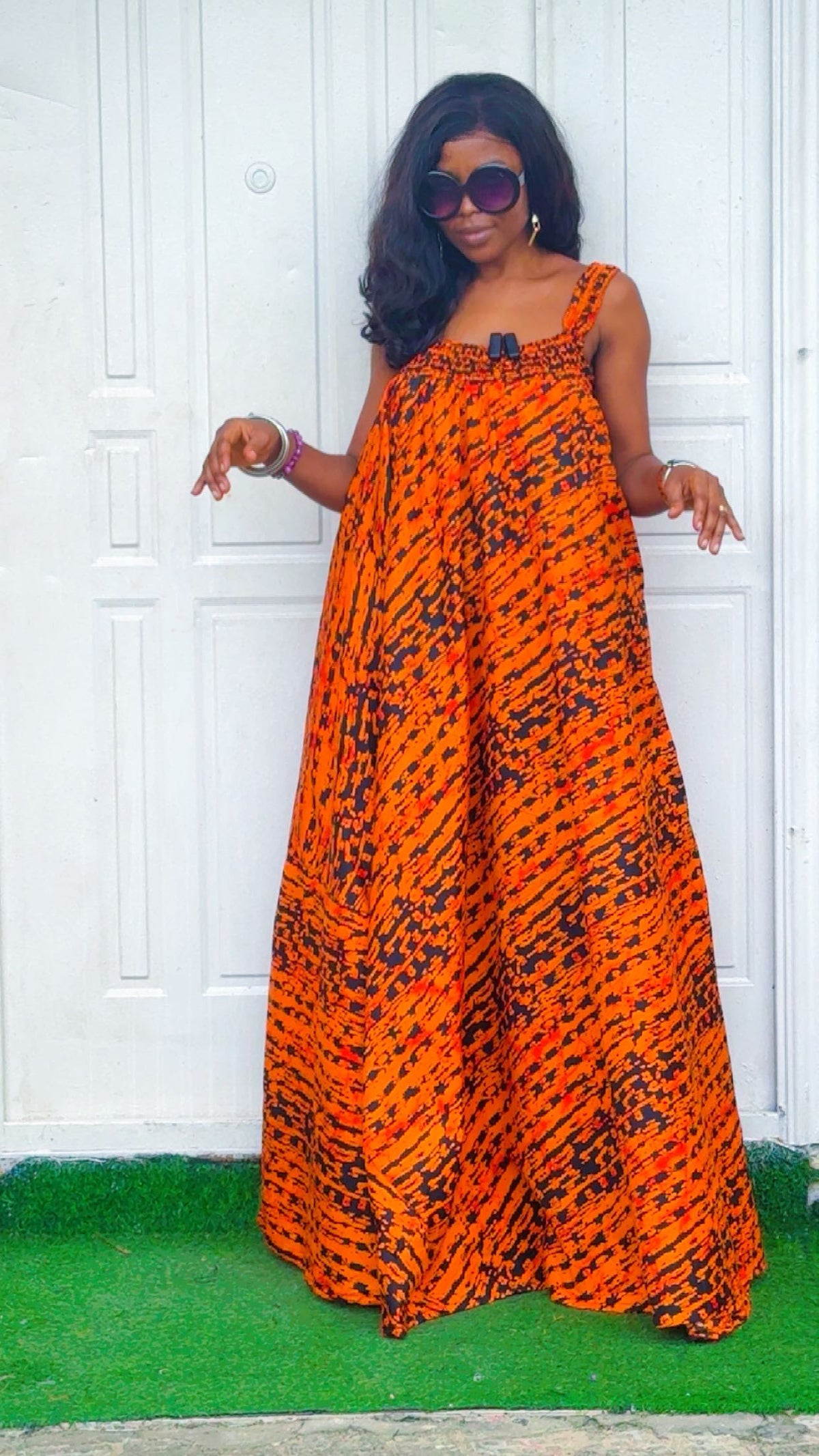 A89B Ankara dress