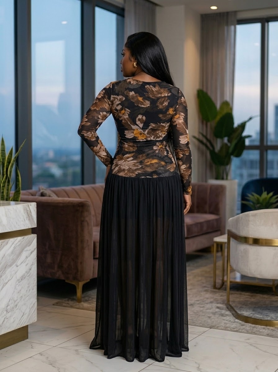 K89L mesh dress