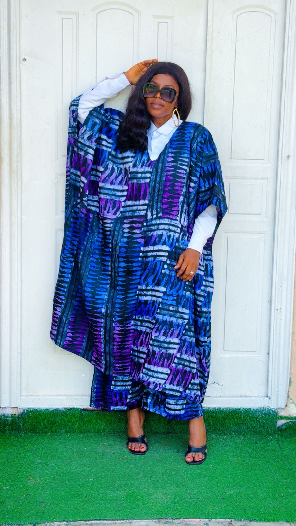 K86L 100% cotton Ankara set with white shirt